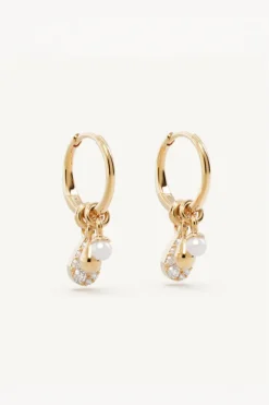 18k Gold Vermeil Silver Ocean Mist Hoops