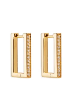18k Gold Vermeil With Love Hoops