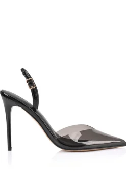 Kristen Pump Vinylite u0026 Black Patent Leather