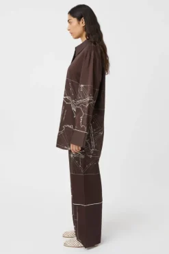 Laguna Shirt Chocolate Map Print