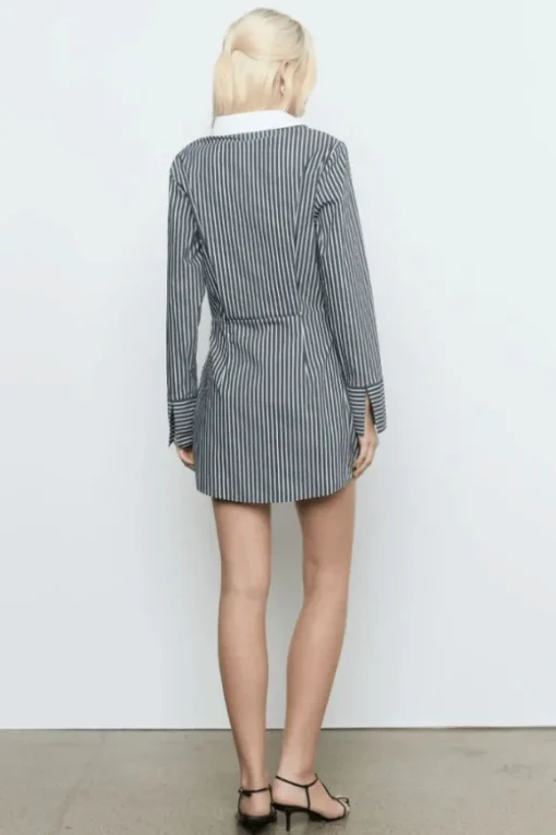Laia Shirt Dress Black Stripe