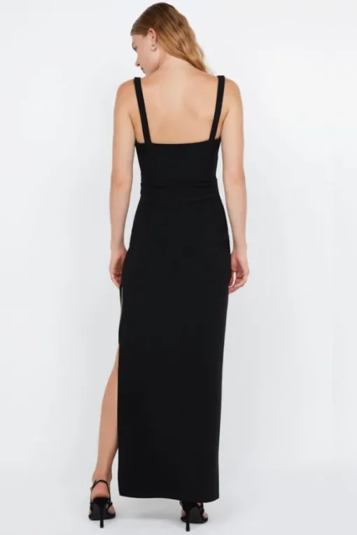 Leora Tuck Maxi Dress Black