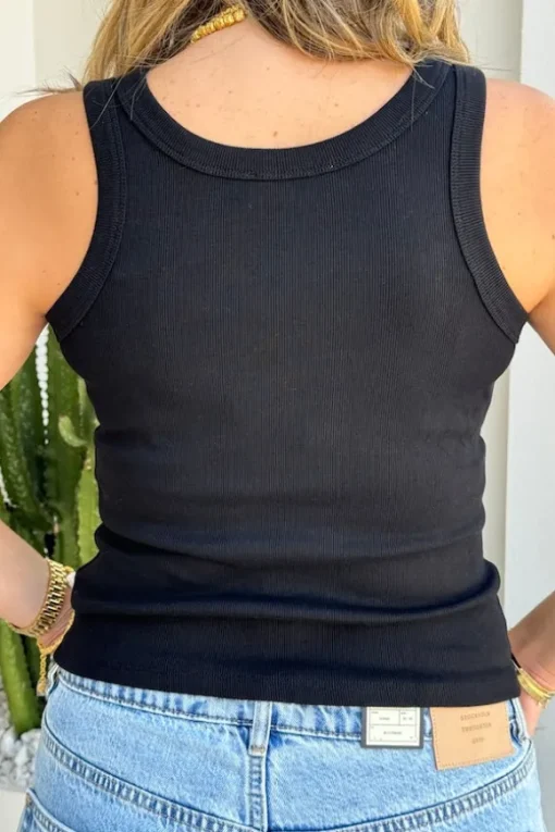 Lia Crew Tank Black