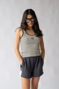 Mio Tank Noir Stripe