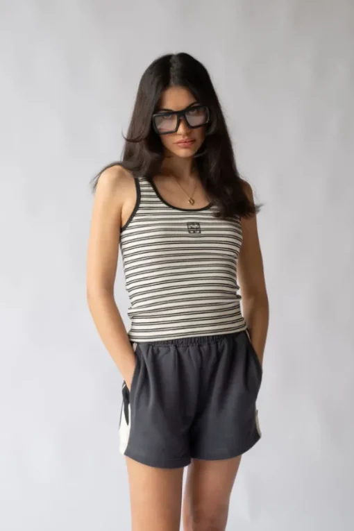 Mio Tank Noir Stripe