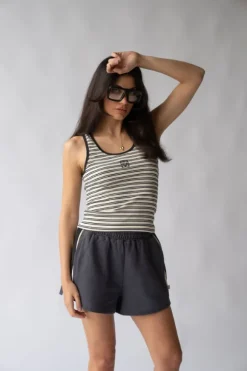 Mio Tank Noir Stripe