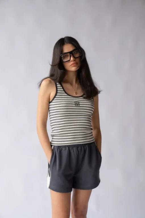 Mio Tank Noir Stripe