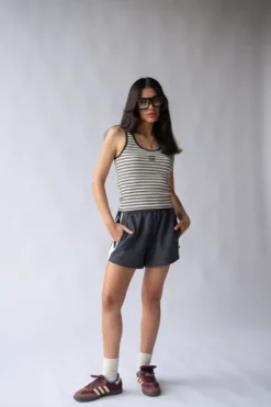 Mio Tank Noir Stripe