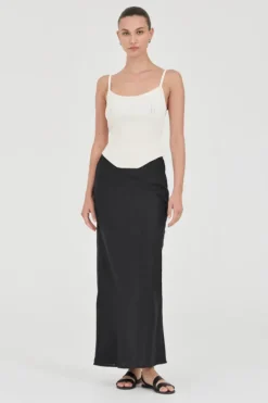 Oslo Crepe Knit Top Cream