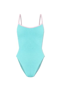 Pamela Swim Contrast Aqua/Bubblegum