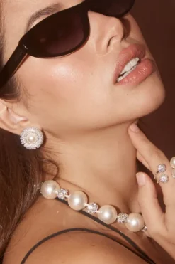 Pills 'n Pearls Studs Silver