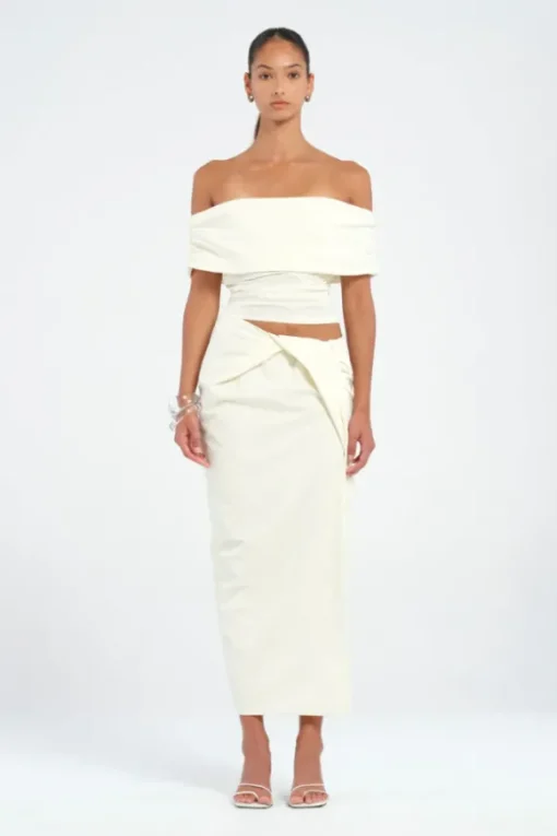 Rudi Off Shoulder Top Milk