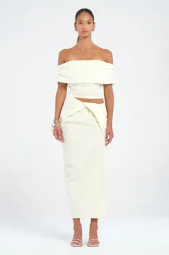 Rudi Off Shoulder Top Milk