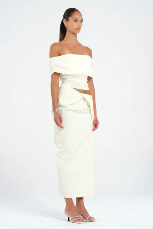 Rudi Off Shoulder Top Milk