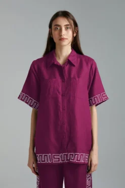 Sig Linen Shirt Plum