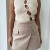 Sneaky Cut-Out Top Latte