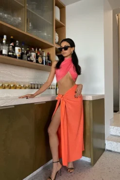 Sneaky Long Sarong Orange
