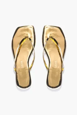 Square Toe Lily Mirror Gold