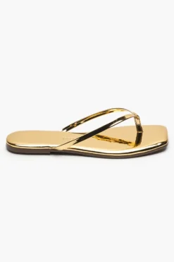 Square Toe Lily Mirror Gold