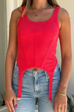 Teddy Corset Tank Red
