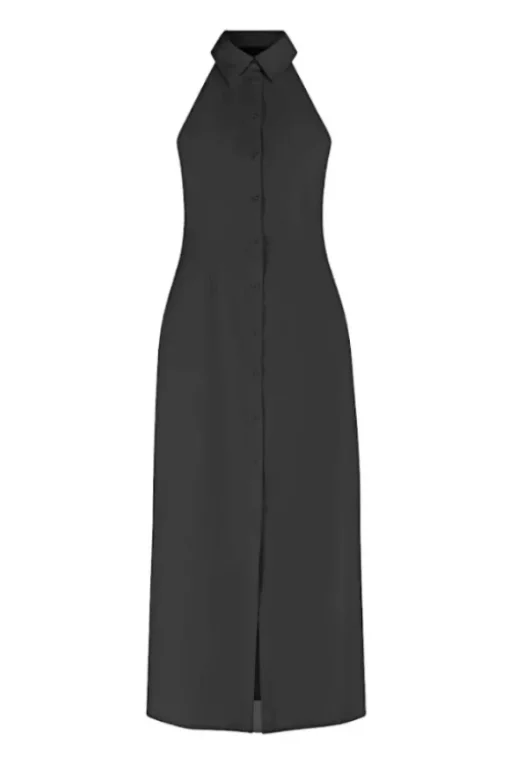 The Ultimate Muse Collar Maxi Dress Black
