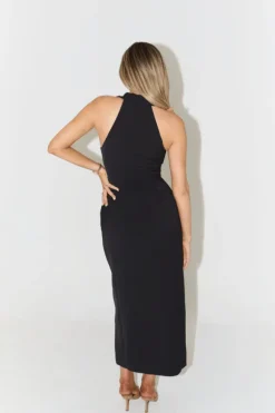The Ultimate Muse Collar Maxi Dress Black