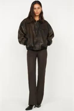 Tyla Bomber Jacket Vintage Choc