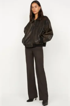 Tyla Bomber Jacket Vintage Choc