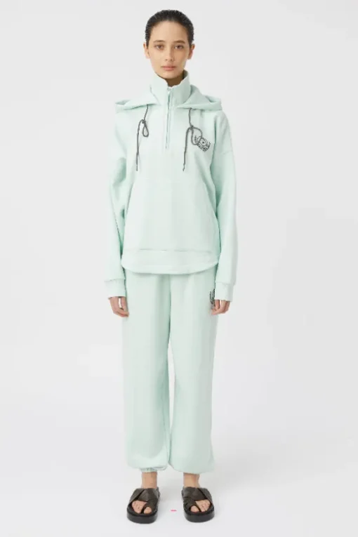 Wade Zip Up Hoodie Pale Mint