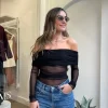 Yasmin Off Shoulder Top Black